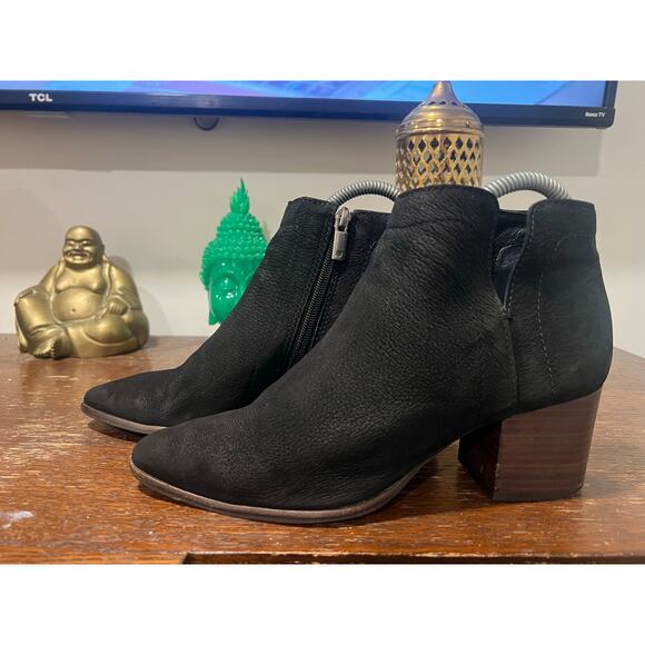 Lucky Brand Women’s Suede Leather Booties a black 7 - Picture 4 of 7